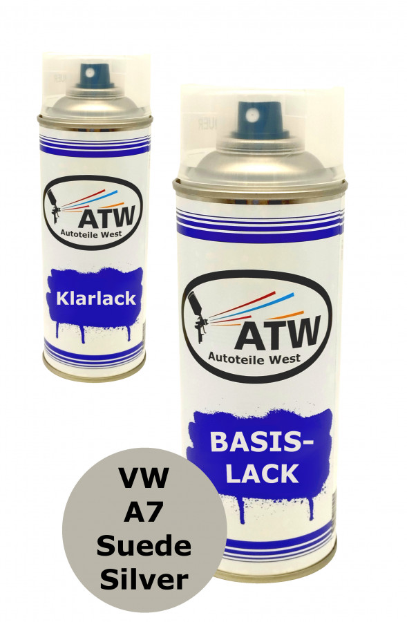Autolack für VW A7 Suede Silver +400ml Klarlack Set